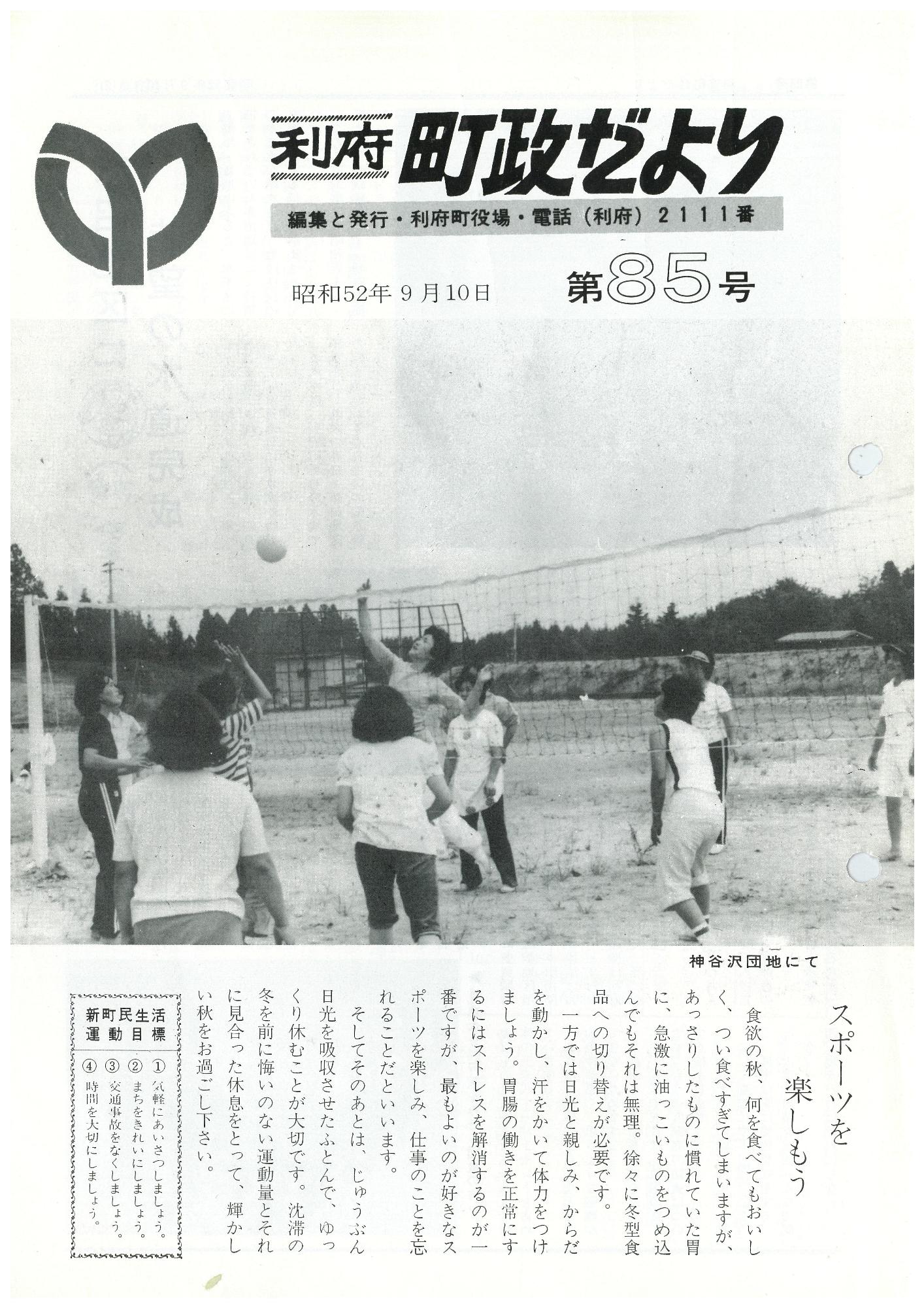 町政だより 第85号