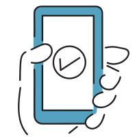 電子決済完了のイラスト